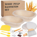 Non-Stick Oval Wood Pulp Banneton Set Of 2 - Better Crusts & Easy