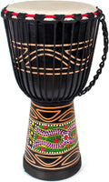 Hand-Painted Djembe Drum 9.5ftin x 20ftin for Beginners and Adults