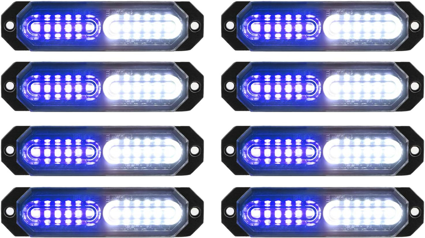 Ultra Slim 12-LED Surface Mount Strobe Lights for Vehicles