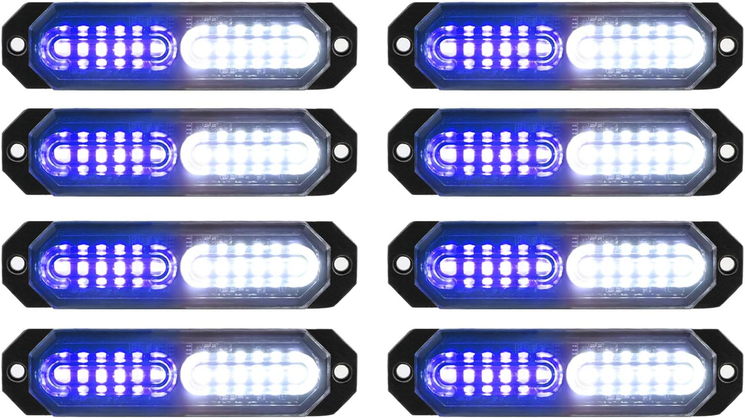 Ultra Slim 12-LED Surface Mount Strobe Lights for Vehicles