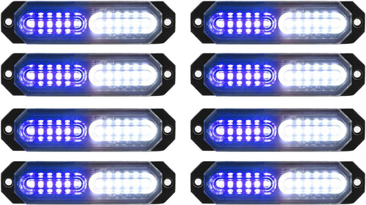 Ultra Slim 12-LED Surface Mount Strobe Lights for Vehicles