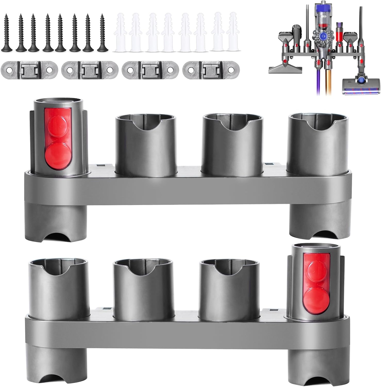 keluke Premium Wall Mount Organizer - 10 Storage Adapters for Dyson