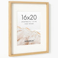 16 x 20 Picture Frame Natural Oak Wood - Simple Modern Display