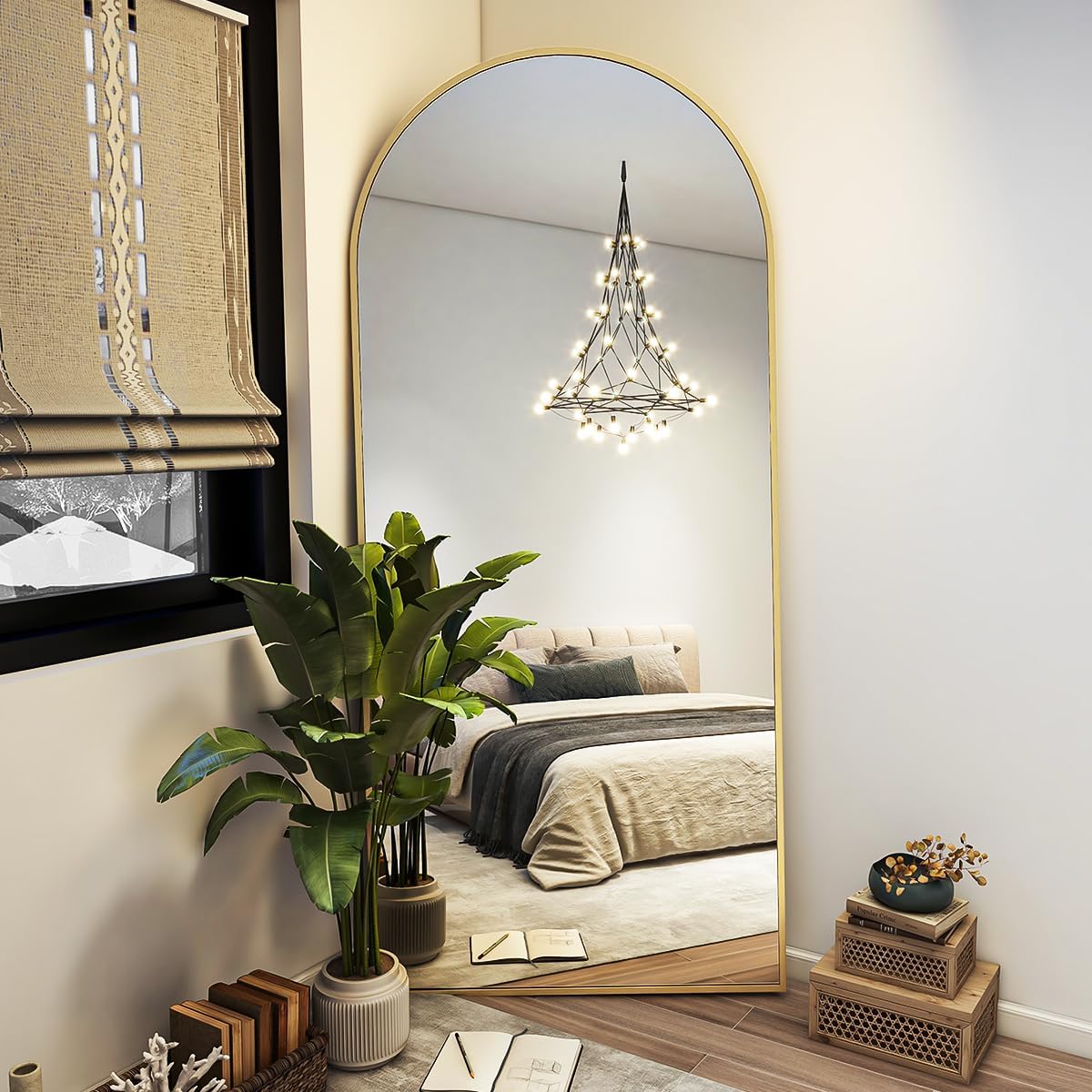 BEAUTYPEAK 71inx26in Arch Full Length Mirror for Any Room