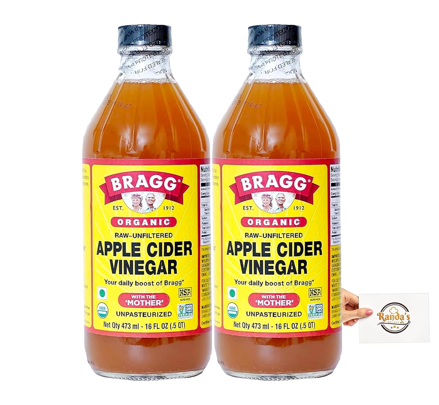 Bragg Organic Apple Cider Vinegar 2-Pack - Raw & Unfiltered