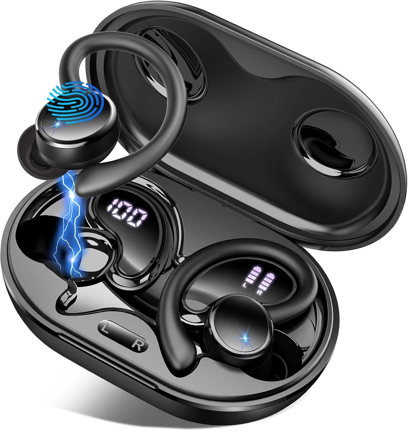 Wireless Earbuds with Bluetooth 5.4 and 50H Playtime for Sports