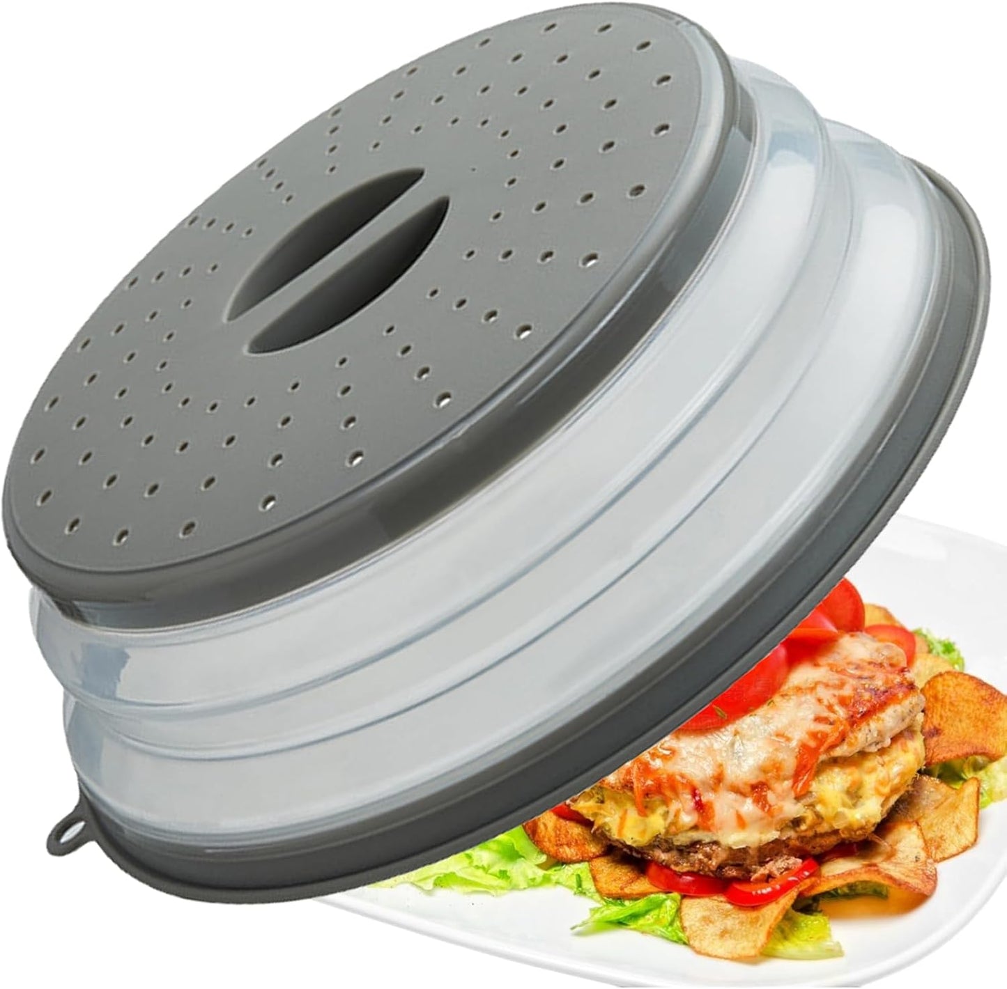 Vented Microwave Splatter Cover: Guard & Drain in 1!
