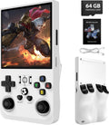 R36MAX Retro Handheld Game Console 64GB - Light White Portable Play