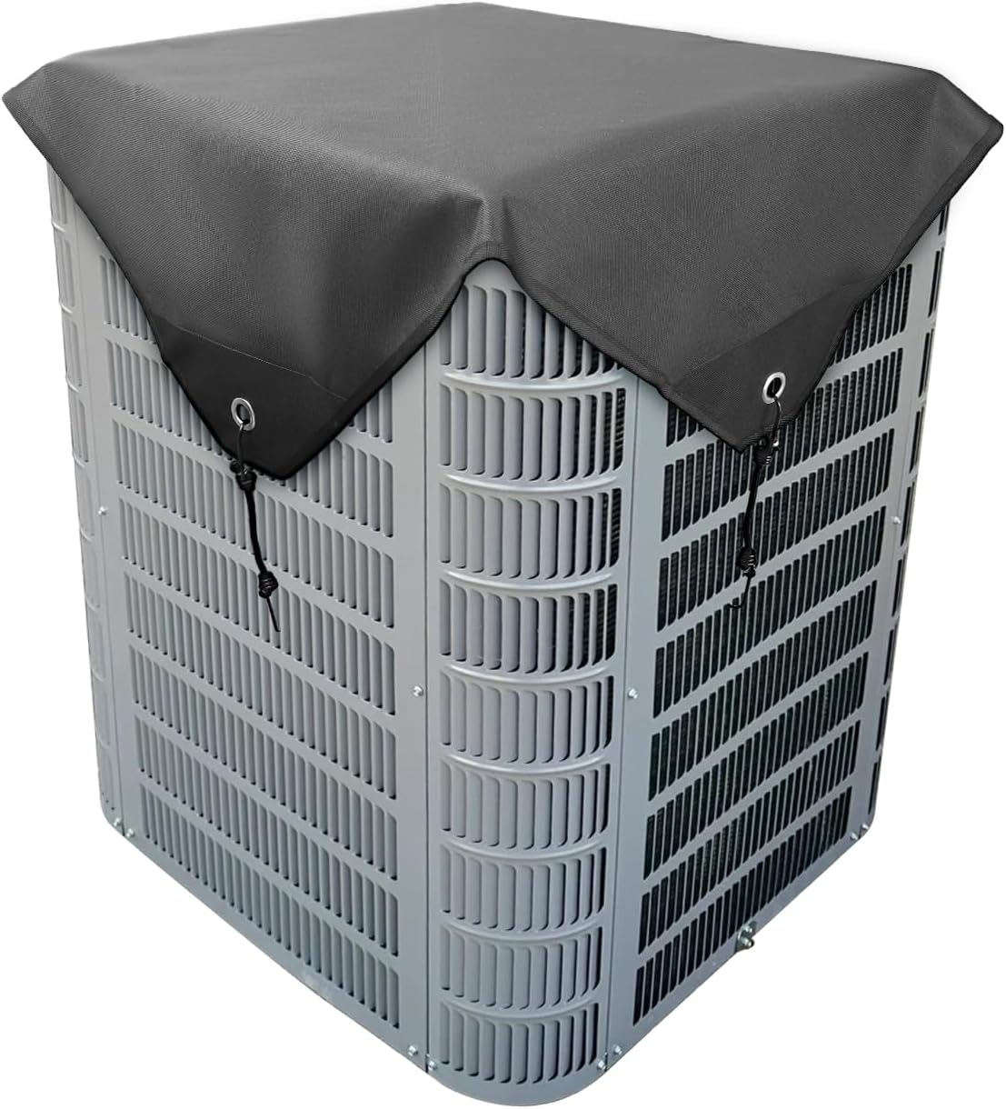 Vented Heavy Duty Winter A/C Cover with Bungee Cords - Protect Your AC Unit!