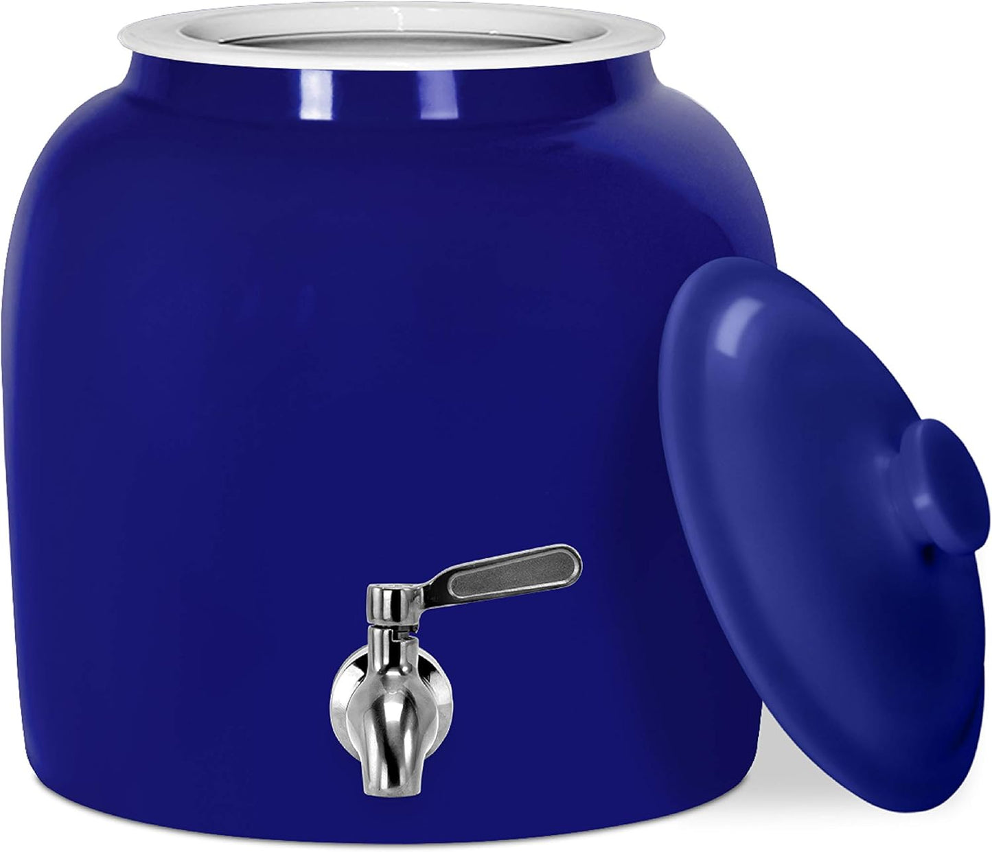 Geo Sports Porcelain Ceramic Crock Water Dispenser for Jugs