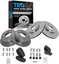 TRQ Front and Rear Brake Pad & Rotor Kit for 2010-13 Kia Forte