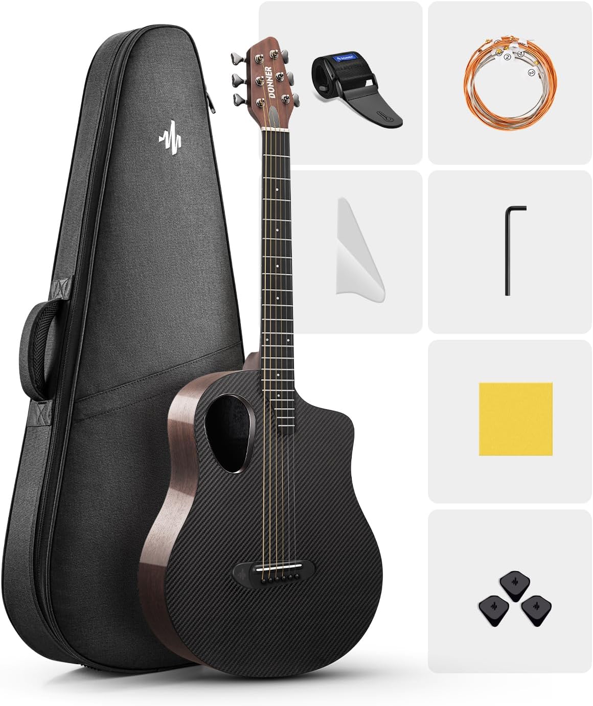 Carbon X Acoustic Guitar Kit - Durable Solid Build