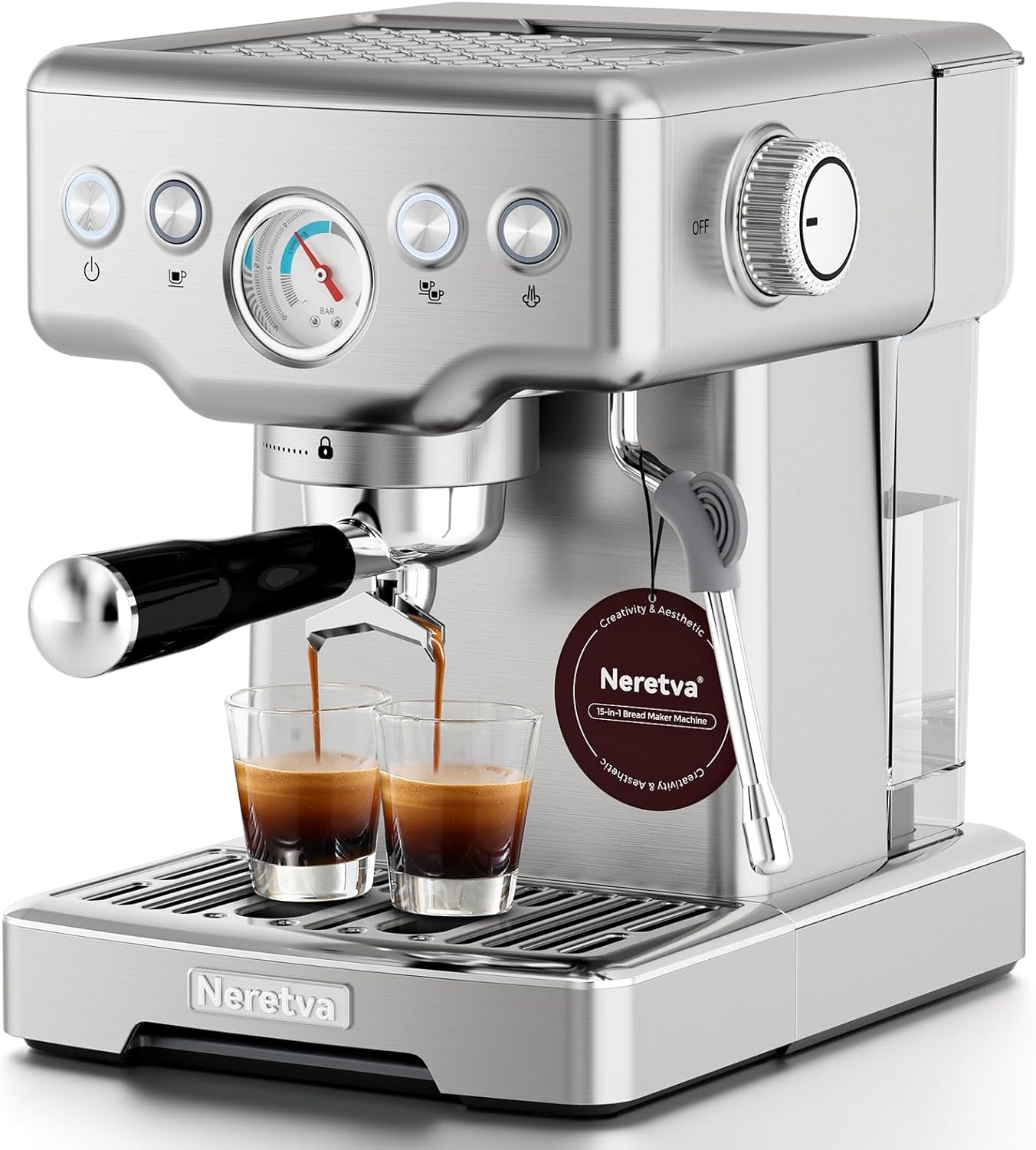 Neretva 2-in-1 Espresso Machine - Barista Bliss!