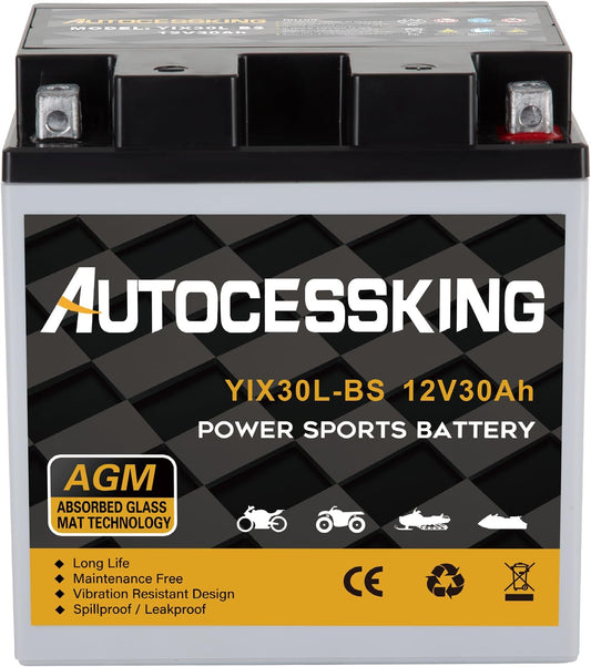 YTX30L-BS Motorcycle Battery - Reliable 12V 30Ah SLA Power