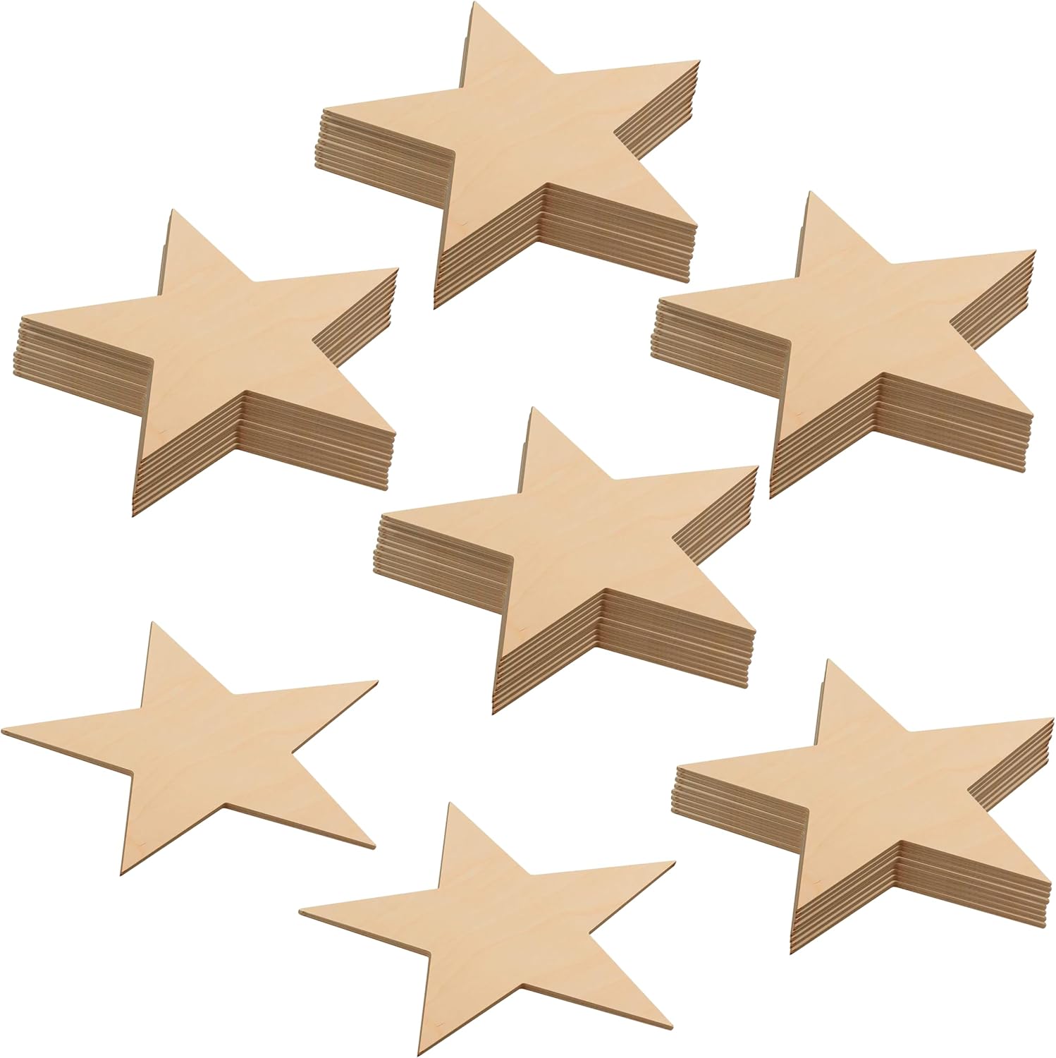 Large Wooden Stars for Crafting and Home Decor Projects