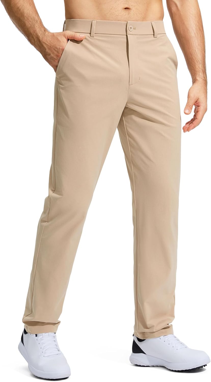 Pudolla Men's Golf Pants Lightweight Quick Dry Casual Slacks