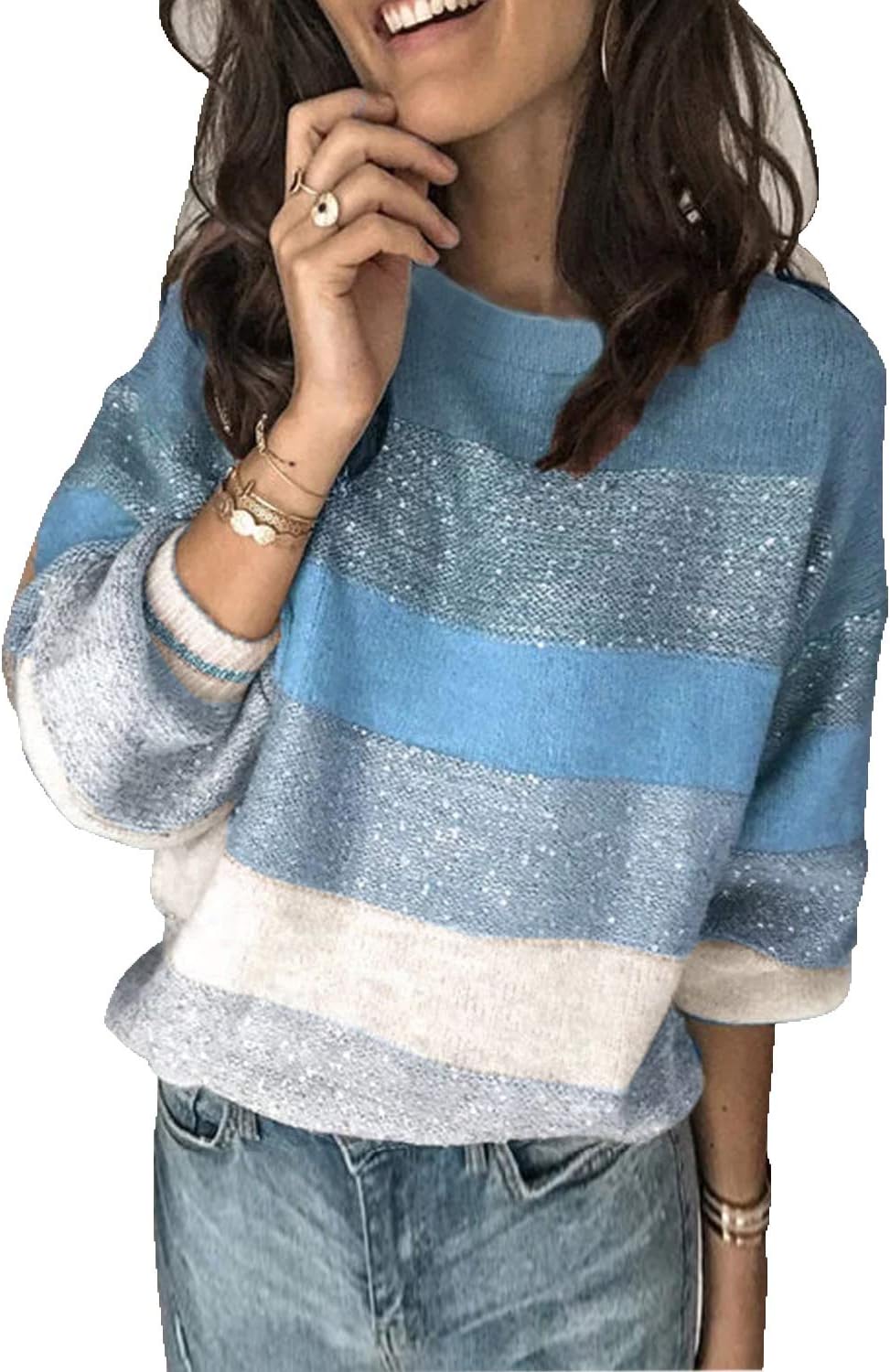 ANCAPELION Womens Casual Sweater Pullover for Winter Style