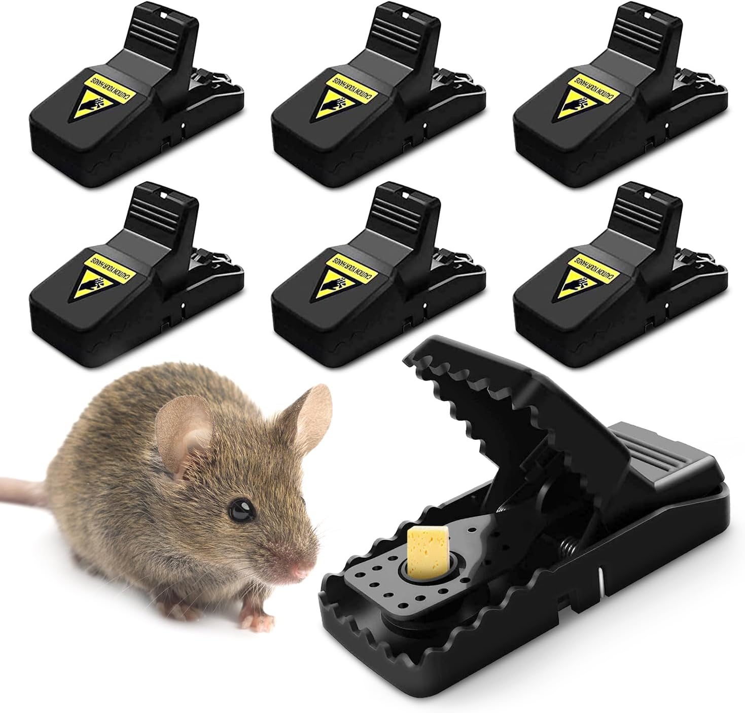 Quick & Sanitary Mouse Traps 6-Pack - Safe for Family & Pets