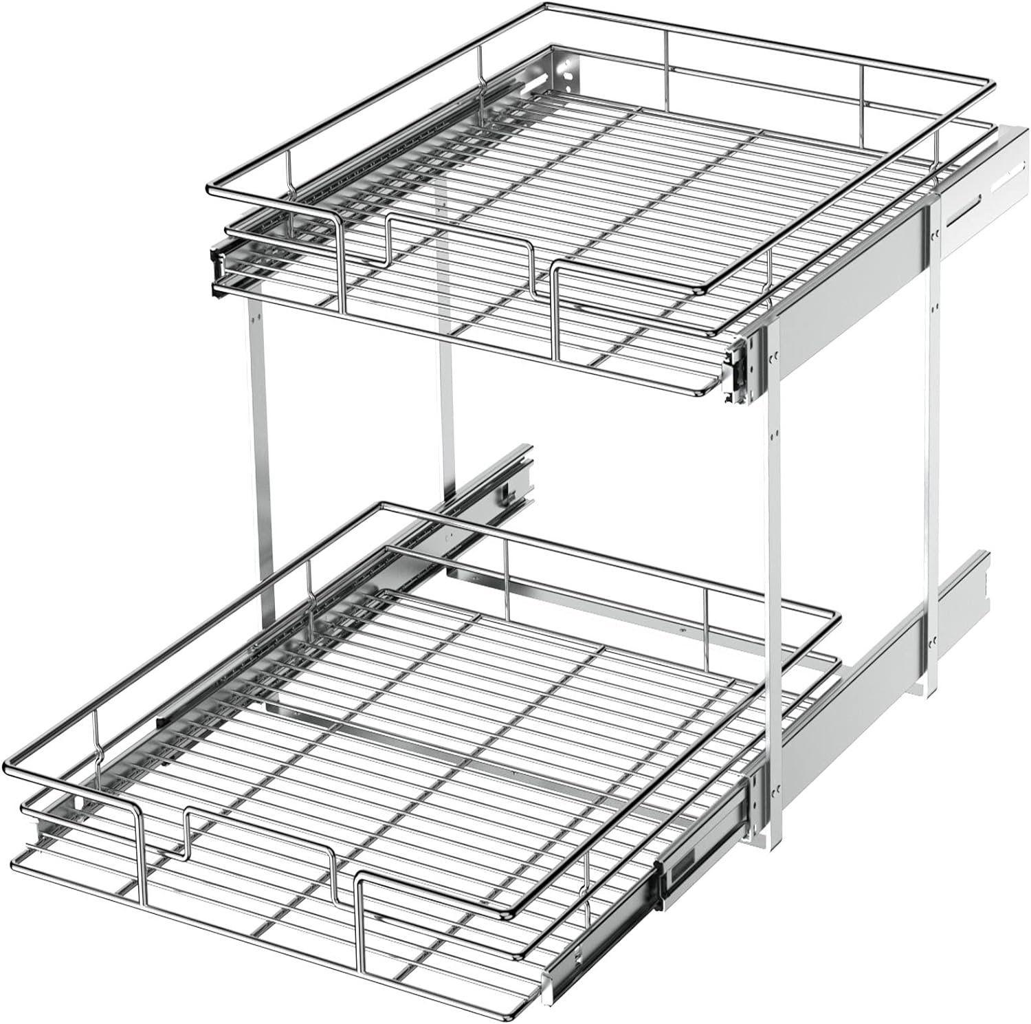 LOVMOR 2 Tier Pull Out Cabinet Organizer for Kitchen Storage