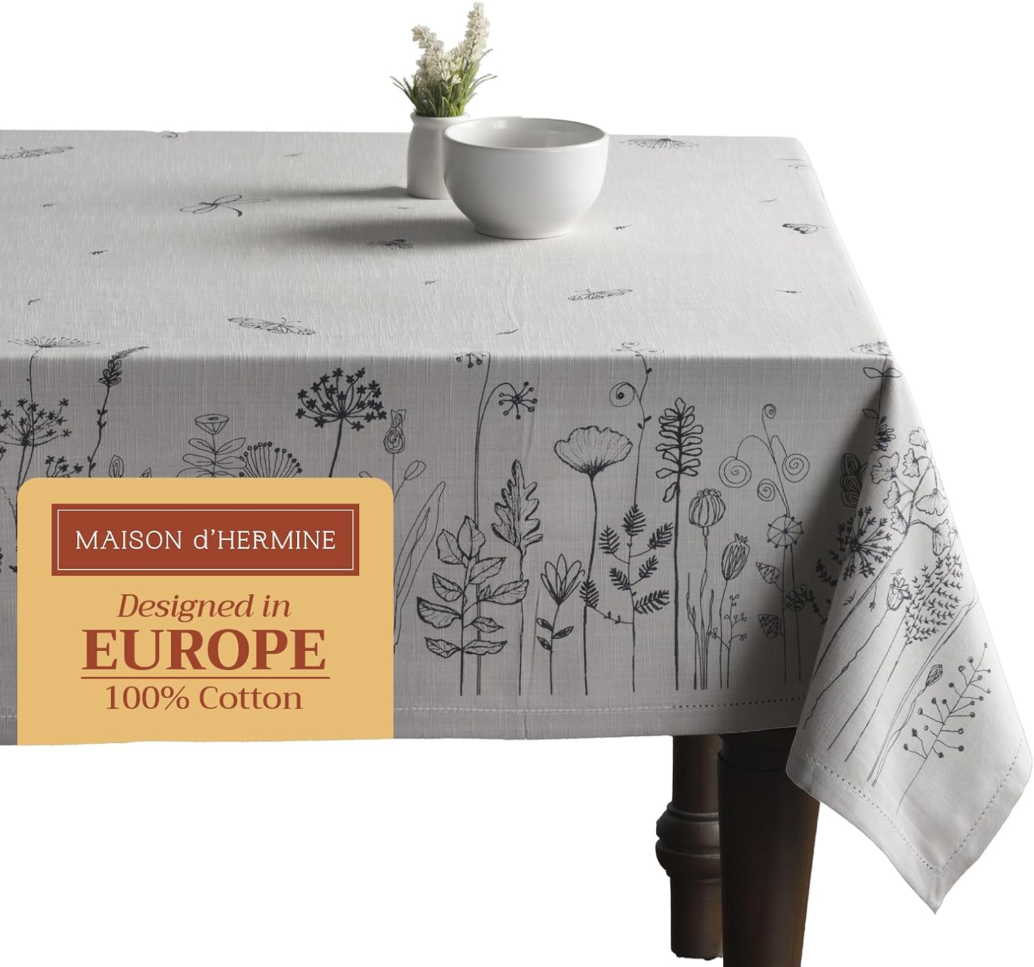 Maison d' Hermine 54 x 72 Inches Cotton Table Cloth for All Occasions