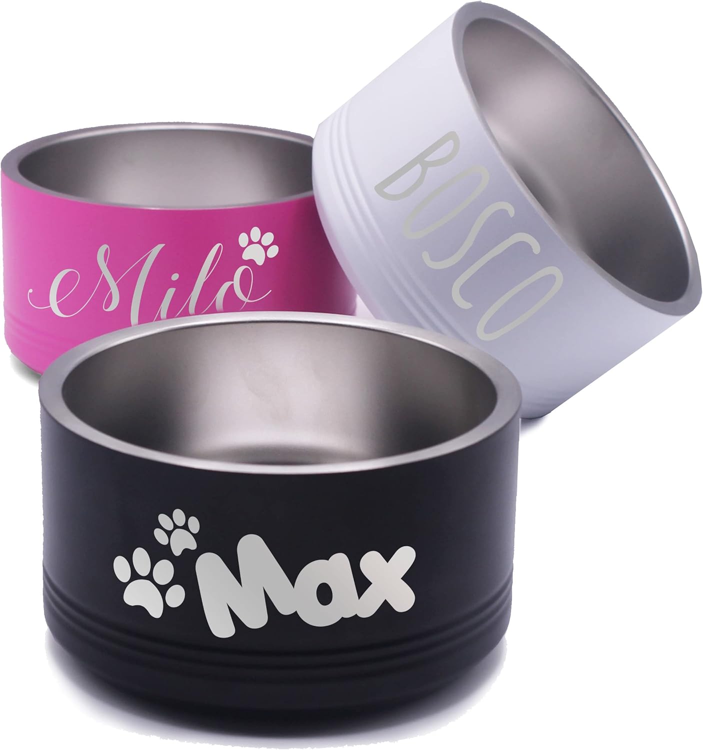 Custom Personalized Stainless Steel Dog or Cat Bowl - Engraved