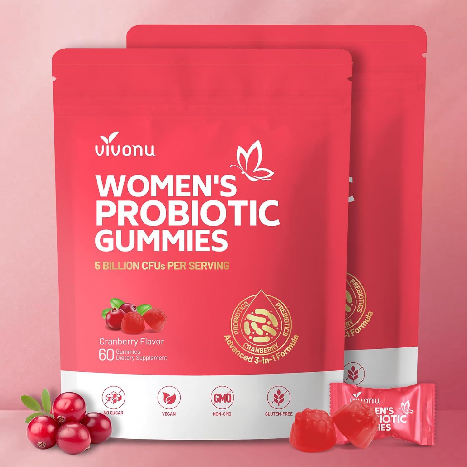 Viginal Probiotic Gummies for Women - Feminine Balance Support
