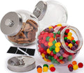Glass Cookie Jars for Kitchen Counter 3 Pack - Airtight Food Canisters