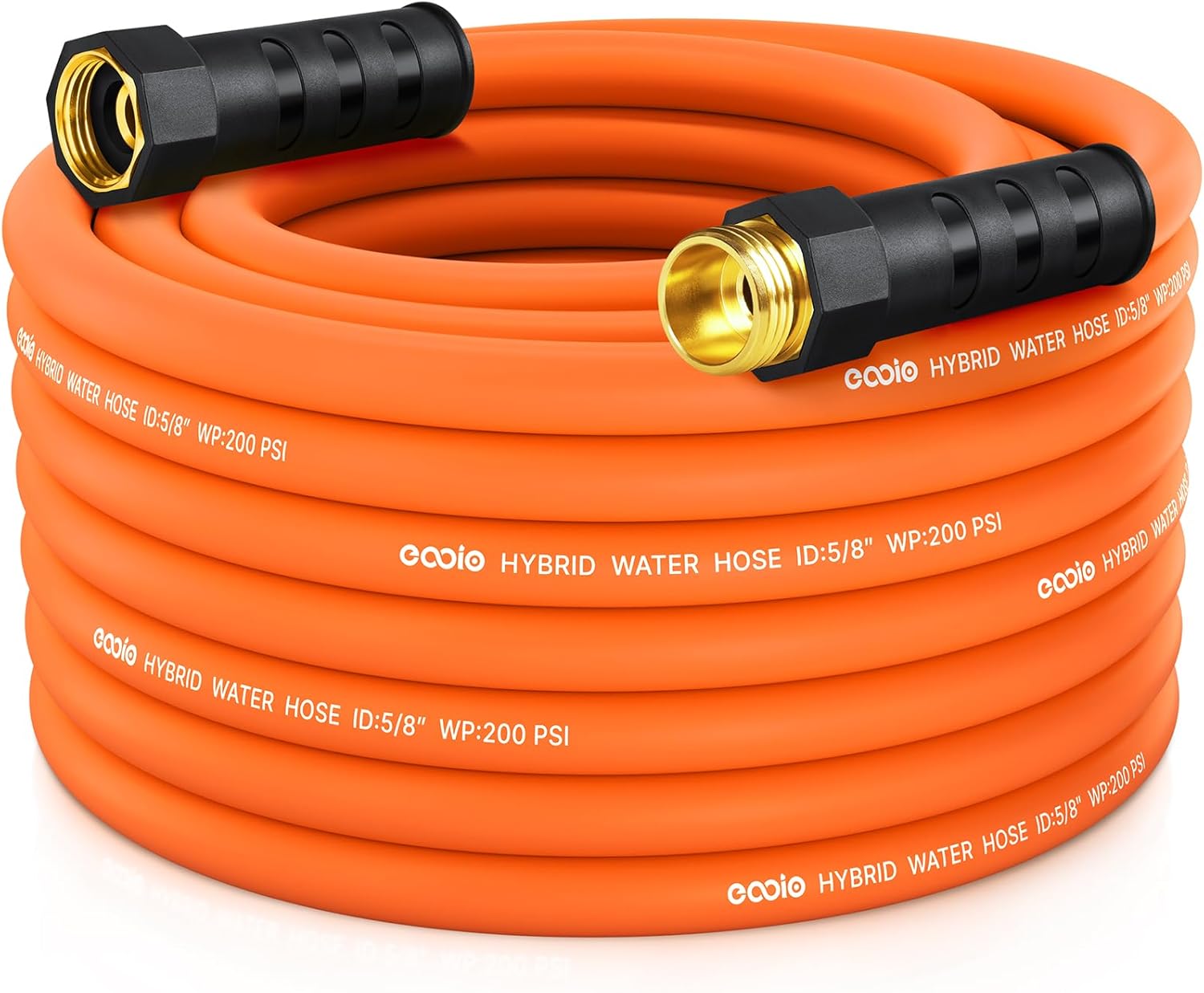 Non-Expandable 50 ft Garden Hose - Kink Resistant & Lightweight