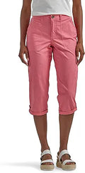Lee Women's Flex-to-go Mid-Rise Relaxed Fit Cargo Capri Pant
