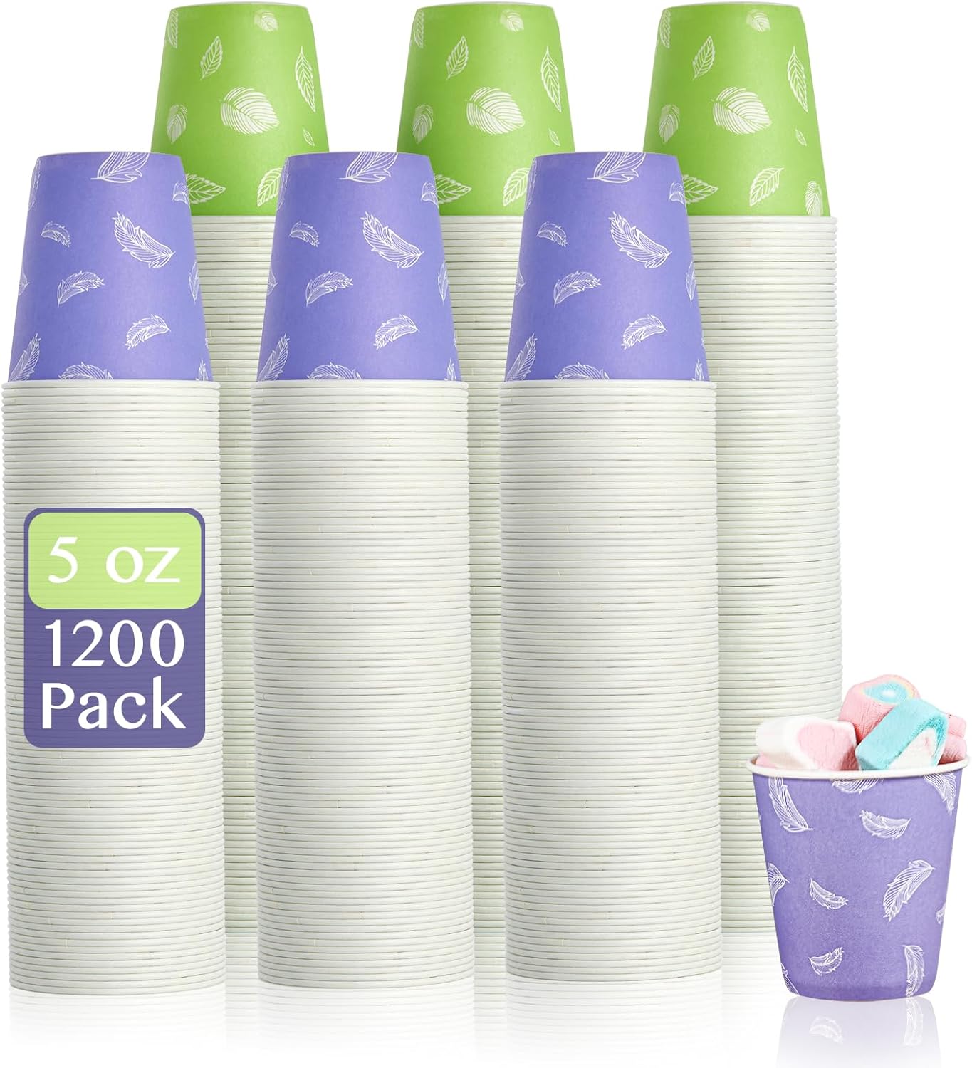 Colorful 5 oz Disposable Paper Cups for Parties and Events
