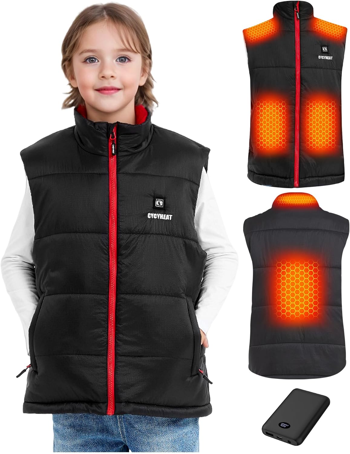 Kids Heated Vest - Lightweight Heating Jacket for Winter Fun