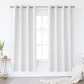 Greyish White Curtains 72 in Blackout Panels - Light Blocking