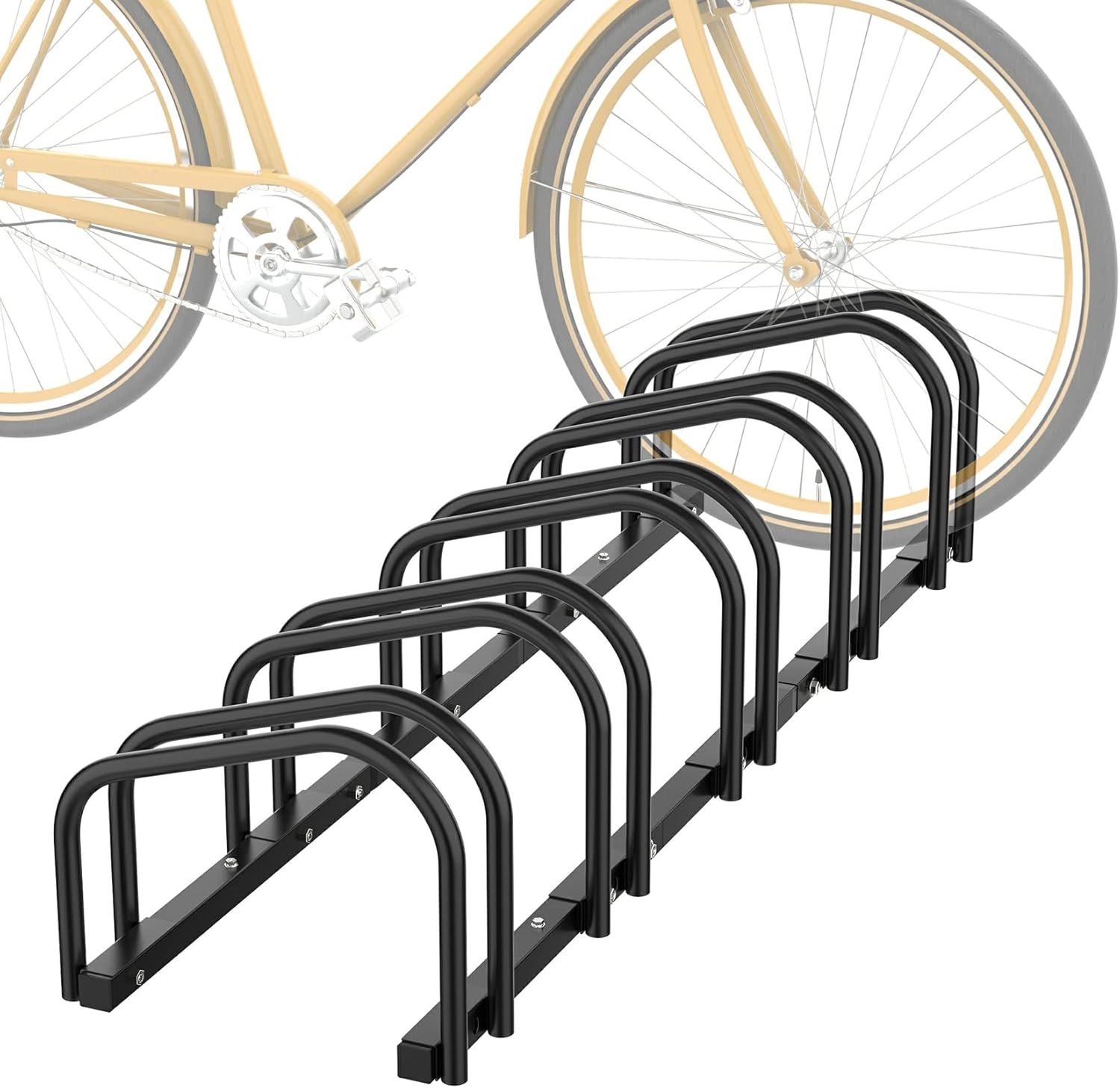 WALMANN 5 Bikes Floor Bike Stand for Indoor/Outdoor Use