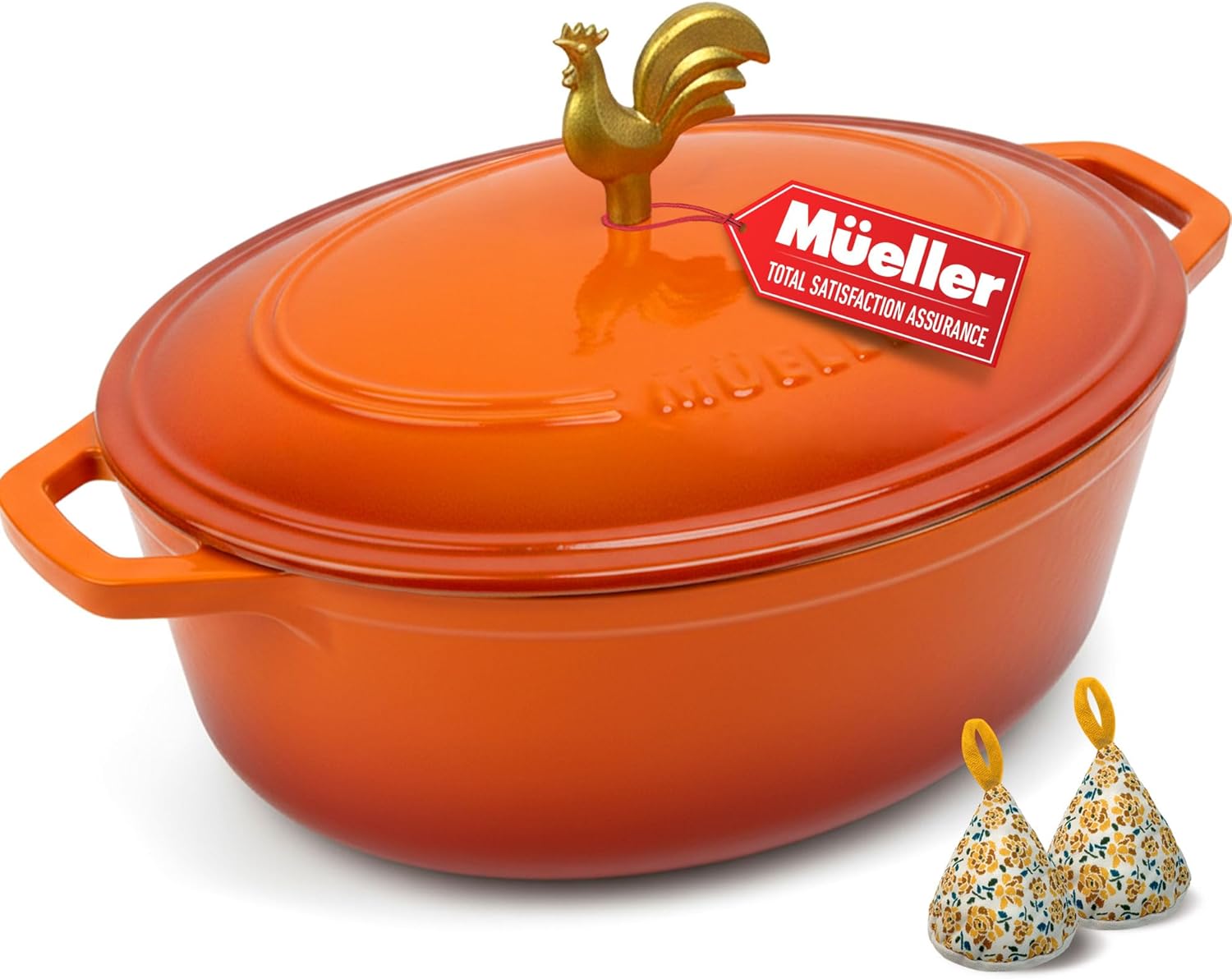 5.5 Quart Enameled Cast Iron Dutch Oven for All Cooktops