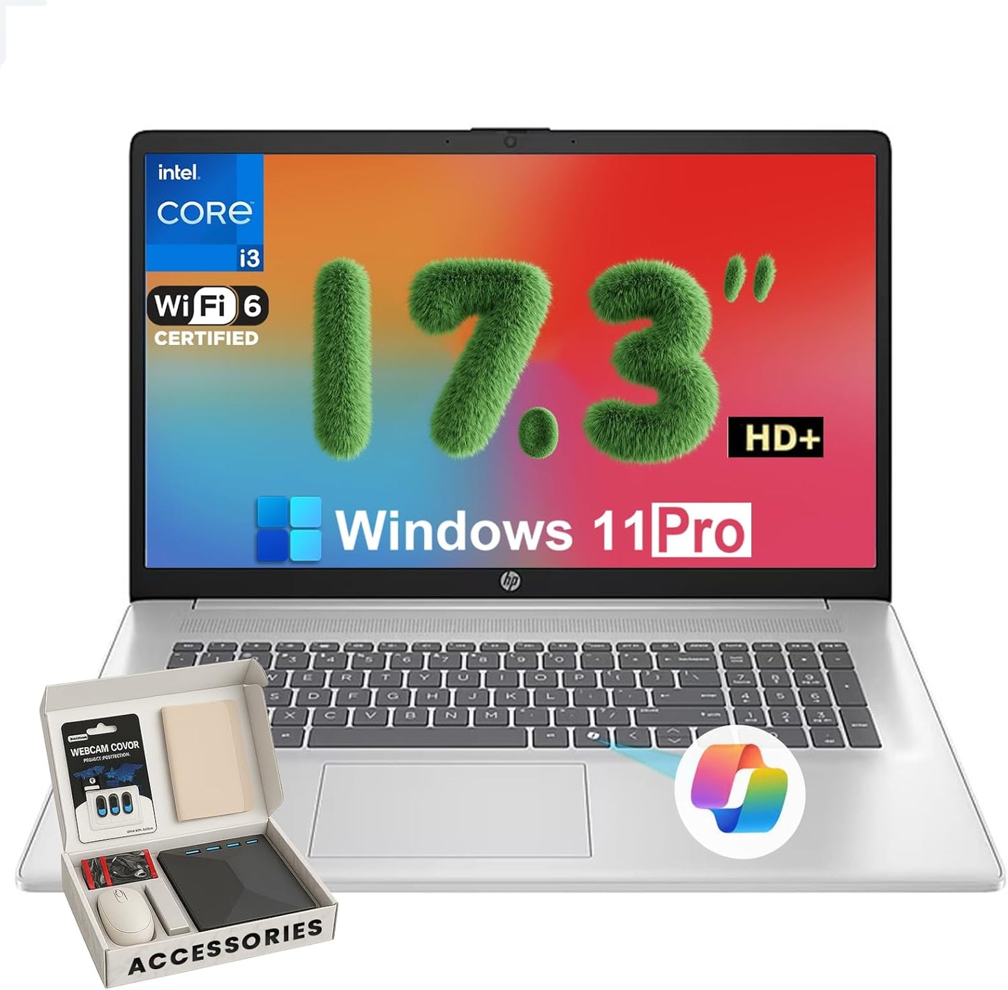 HP 2025 17-inch Laptop with Intel i3-N305 for Business & Study