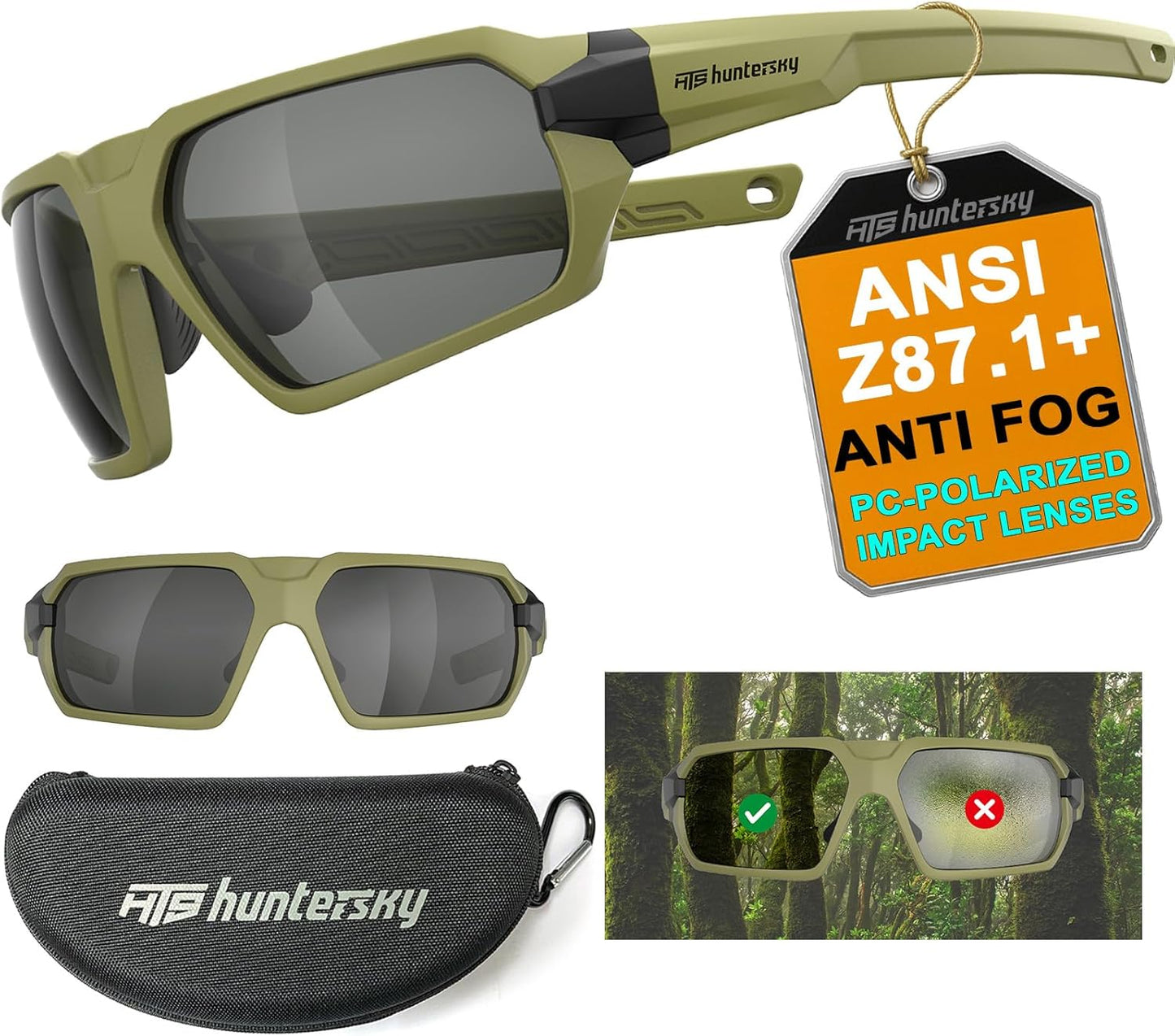 Ballistic Tactical Impact Protection Shooting Glasses for Safety