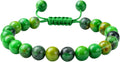 Variscite 8mm Gemstone Bracelet for Women and Men - Adjustable Healing