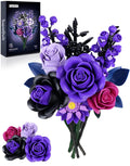 iATOM Purple Rose Bouquet Building Set Compatible with Lego Flowers