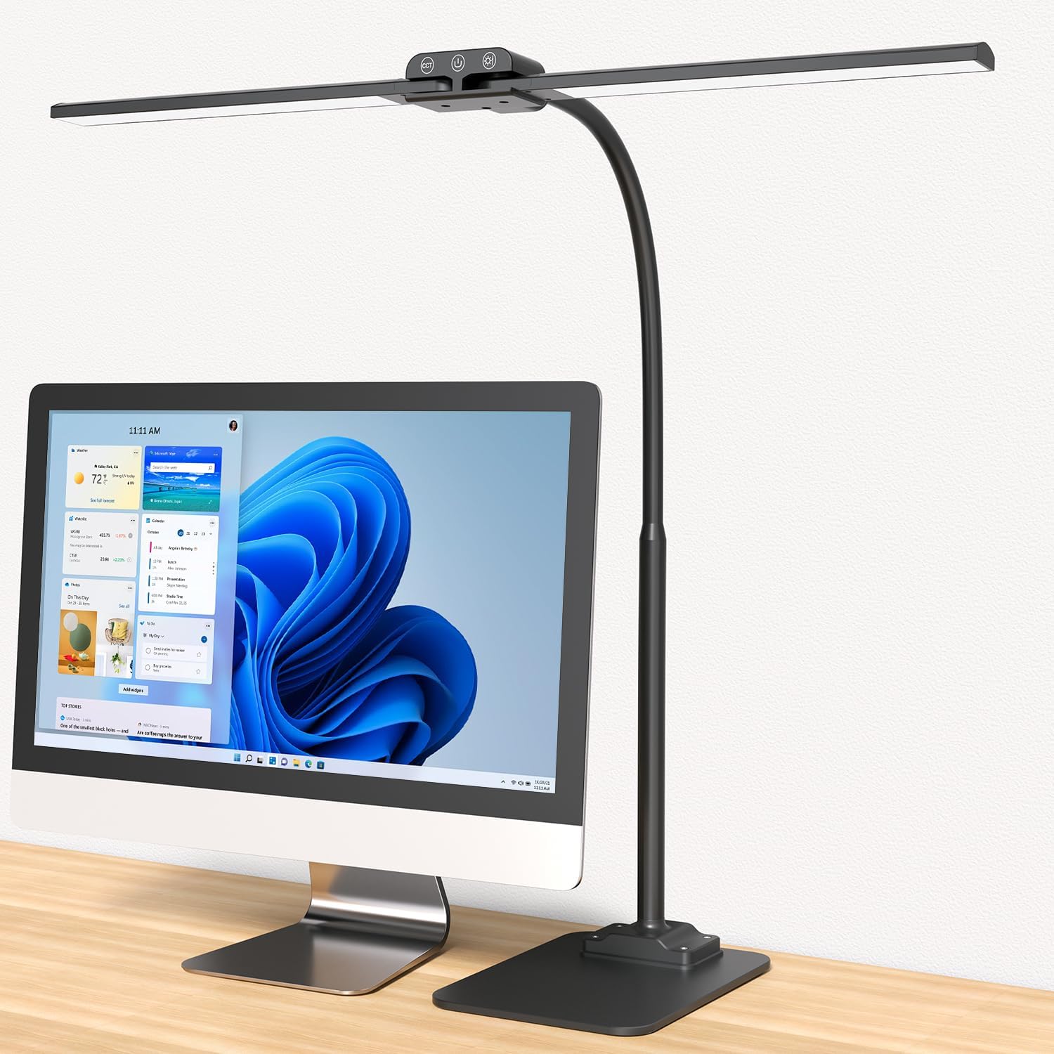 Dual Light LED Desk Lamp: Eye-Friendly Brightness!