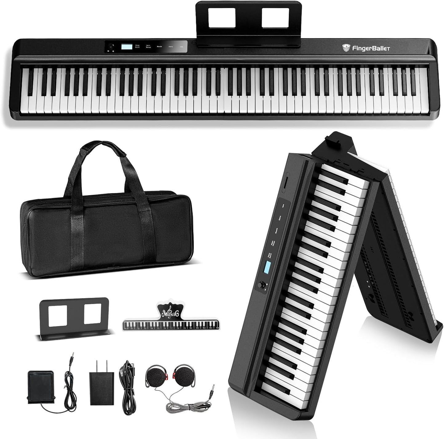 Portable Digital Piano with Bluetooth & MIDI Connectivity