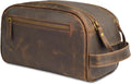 Leather Village Premium Leather Toiletry Travel Pouch - Durable Style
