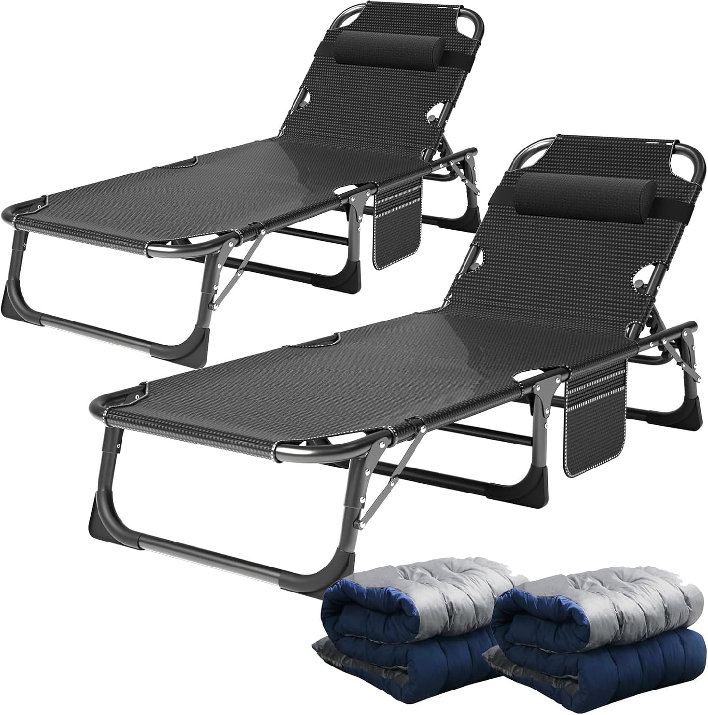 ABORON Heavy Duty Tanning Chair for Outdoor Relaxation