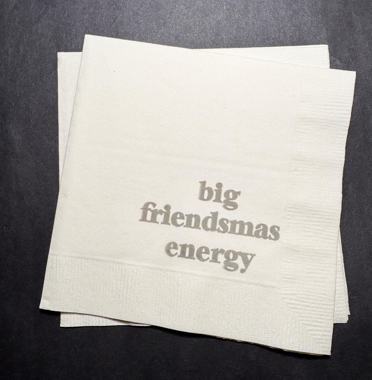 Festive Friendsmas Cocktail Napkins - Set of 25