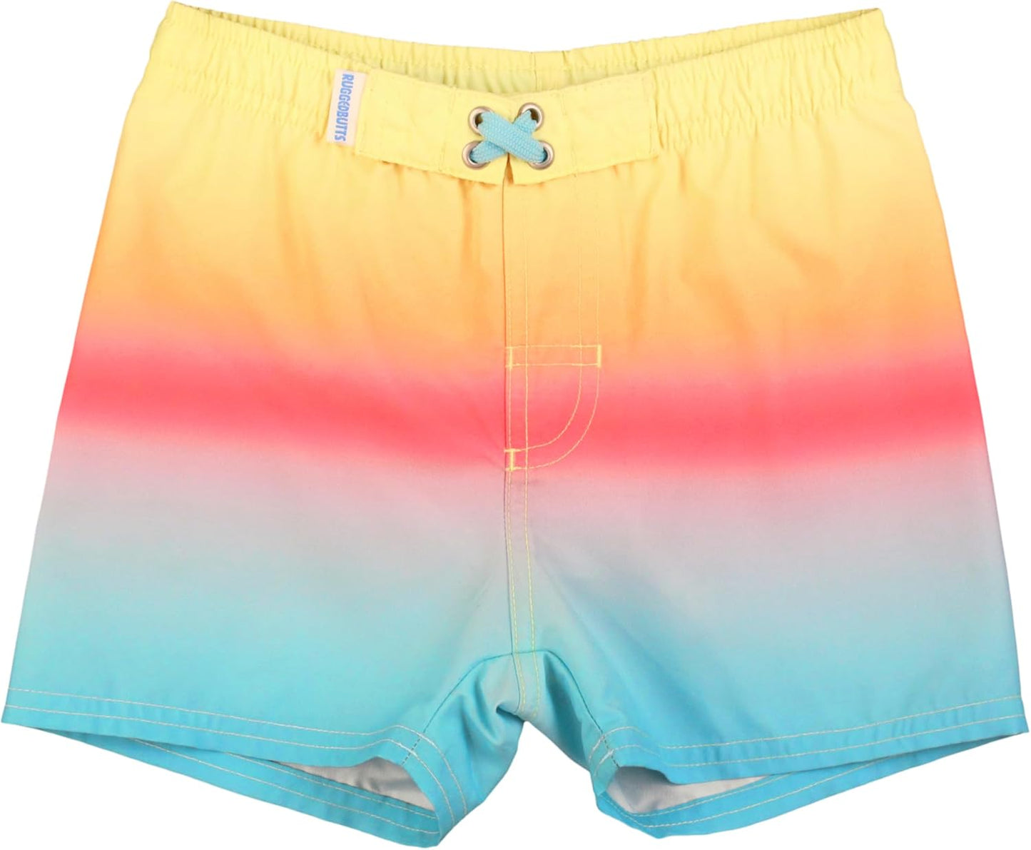 RUGGEDBUTTS Boys UPF50+ Sun Protection Striped Swim Trunks