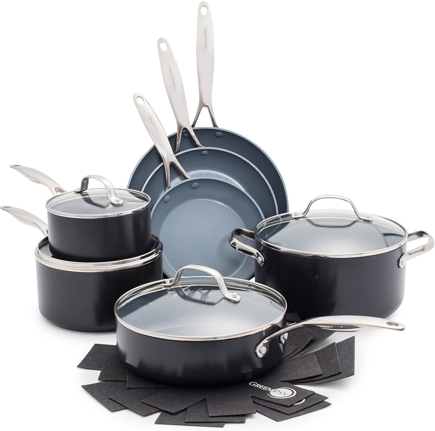 GreenPan Valencia Pro Ceramic Nonstick Cookware Set - 11 Piece