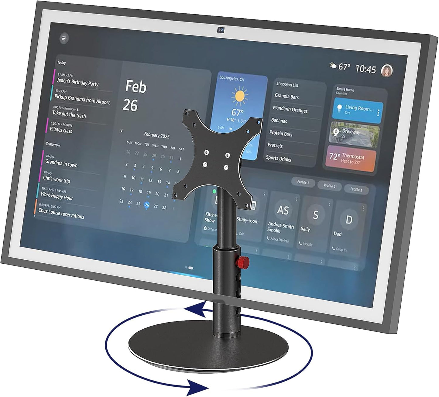 Rotatable Stand for Echo Show 21 and 15 - Adjustable Holder