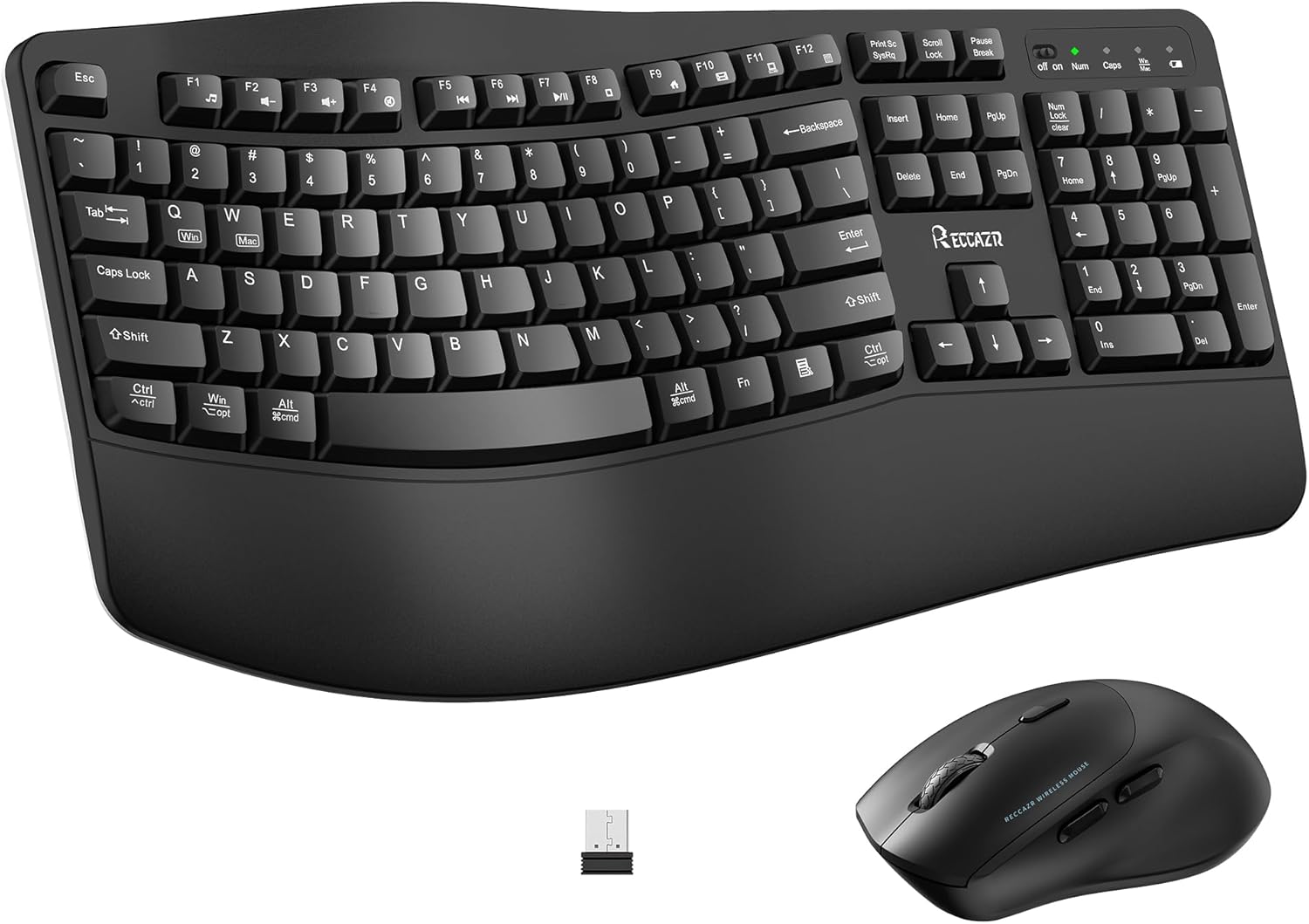 Comfort Typing Set for PC/Mac, Ergo Design, Silent Mouse