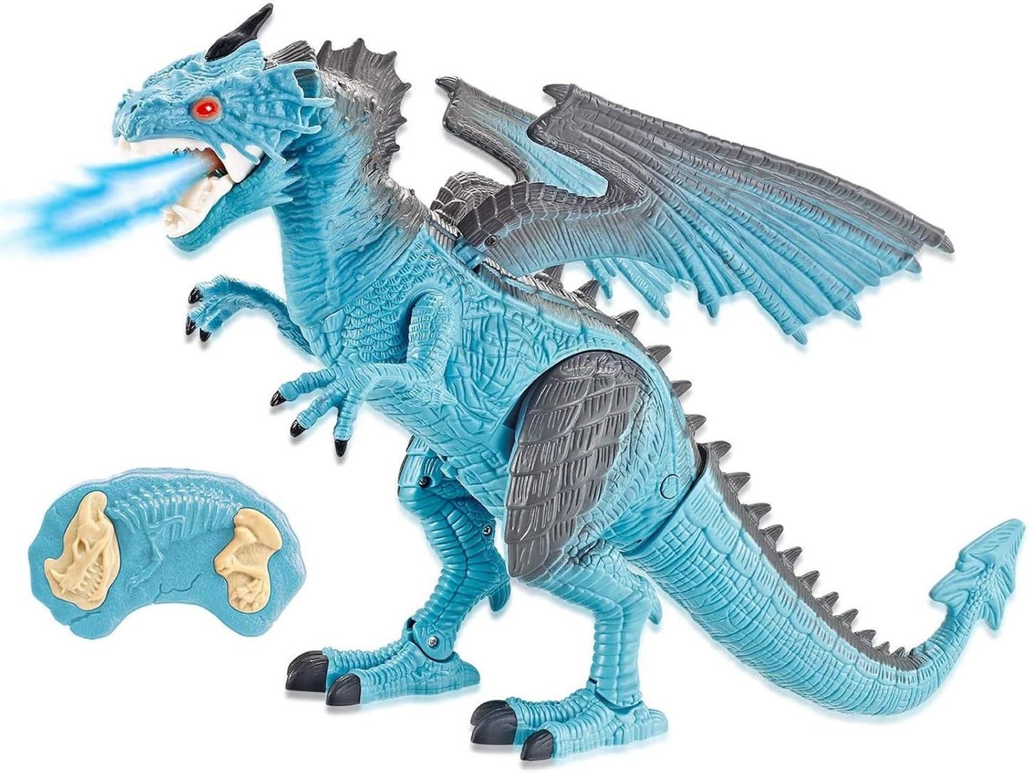 Remote Control RC Dragon Toy with LED Lights and Smoke Effects