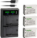 Kastar 3-Pack LB-070 Battery and LTD2 USB Charger Replacement - Dual