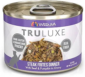 Weruva TruLuxe Cat Food with Beef & Pumpkin in Gravy, 6oz Can